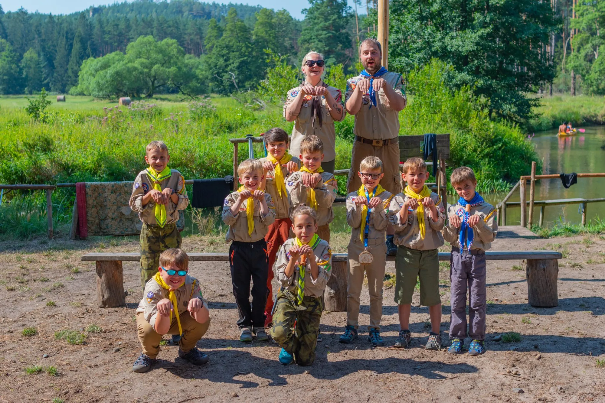 Surikaty 2020, skautský tábor 12 úkolů pro Asterixe, 2020, Hradčany u Mimoně, oddíl Surikaty Líbeznice