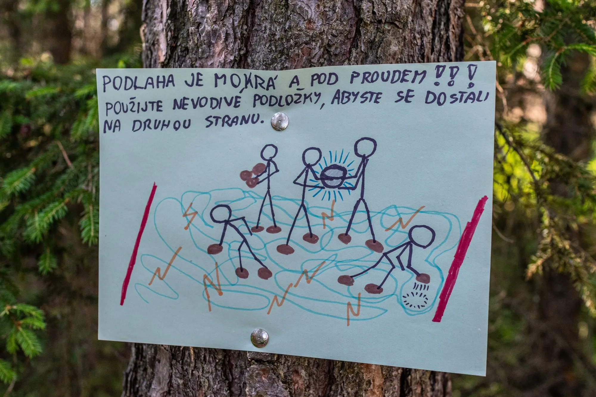 Instrukce pro bezpečné zvládnutí trasy, skautský tábor Fallout, 2025, Hradčany u Mimoně, oddíl Surikaty Líbeznice